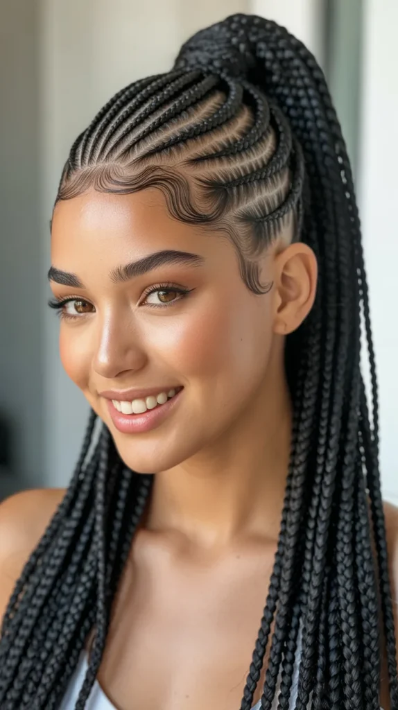 Half-Up, Half-Down with Edges Laid