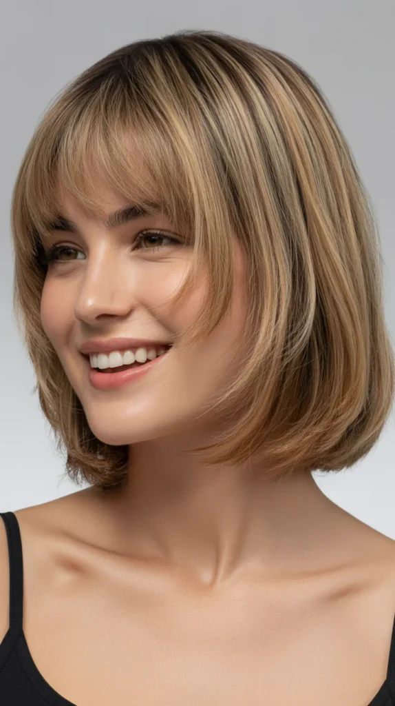 Wispy Bangs with a Lob