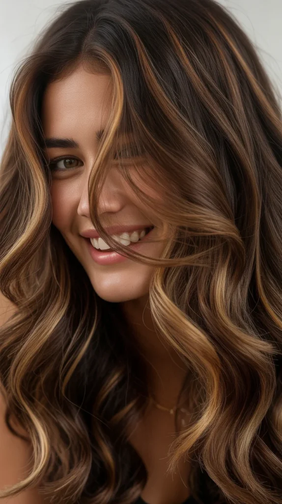 Dark Brown with Golden Highlights