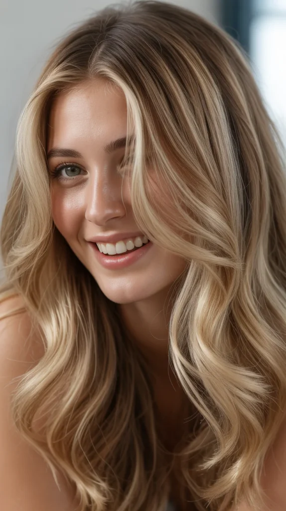 Darker Blonde with Light Blonde Streaks