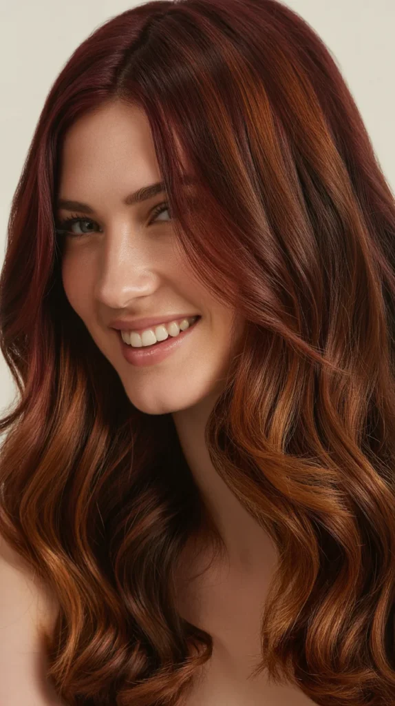 Burgundy and Chestnut Brown Mix