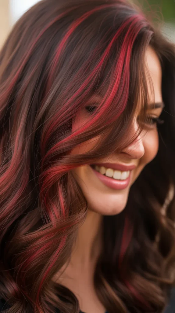 Dark Brown with Red Highlights