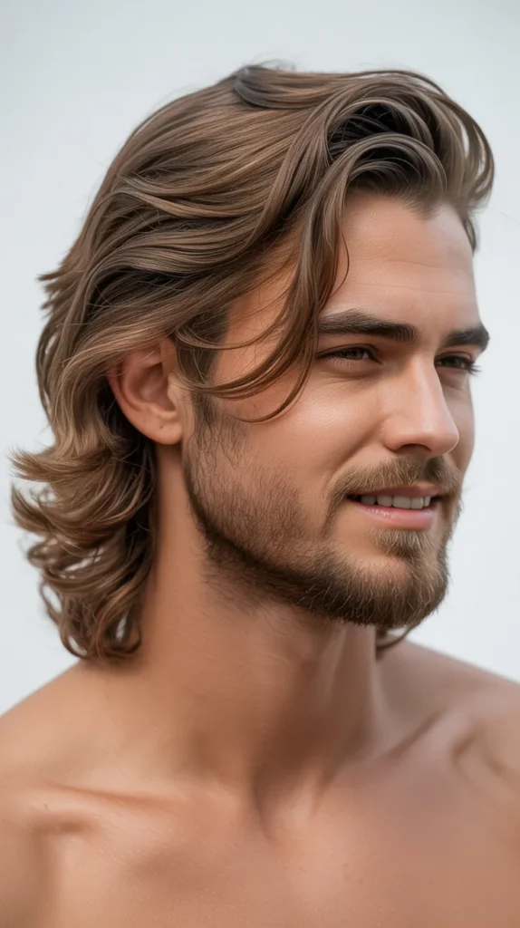 Flow Hairstyle with Beard