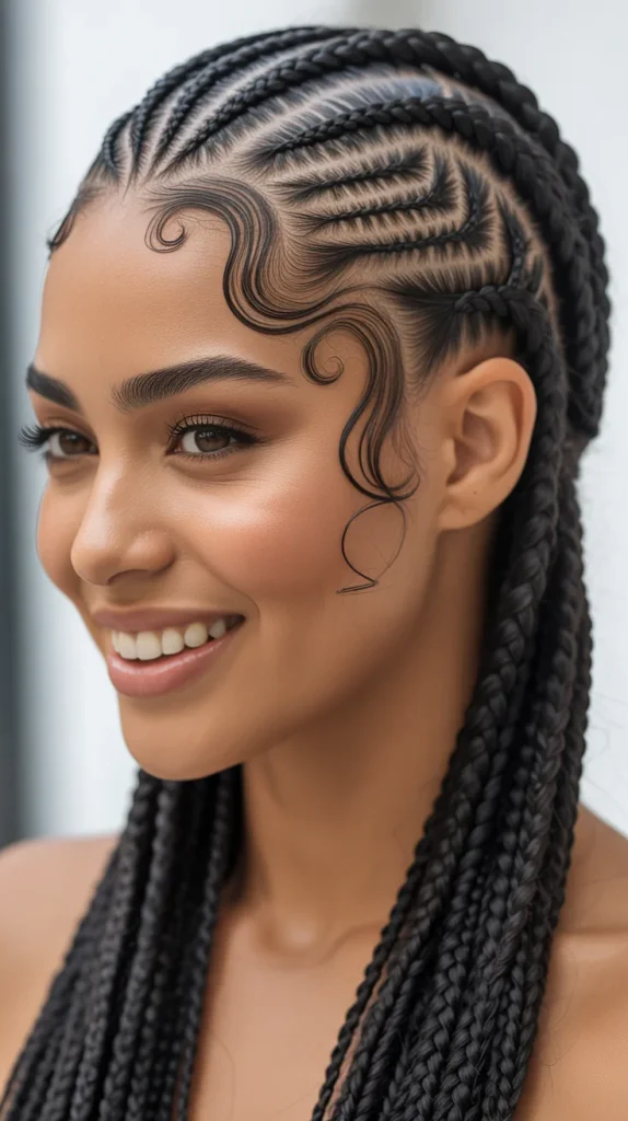 Cornrow Braids with Baby Hair