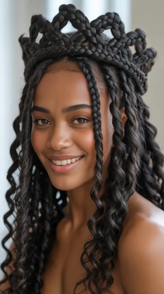Braided Crown with Curls