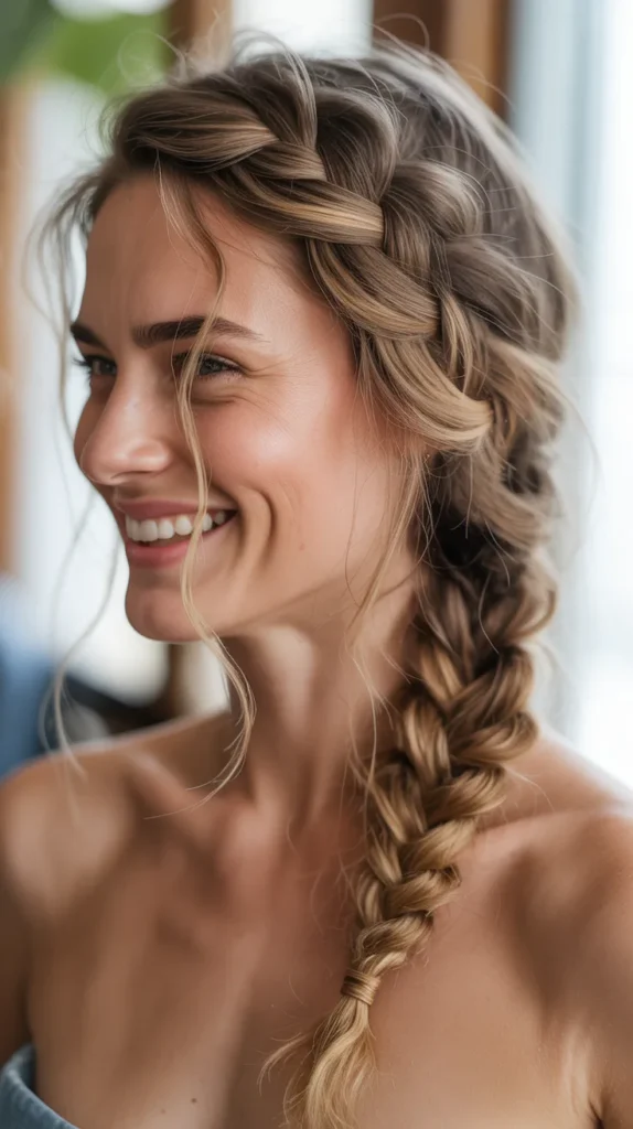 Loose and Messy Fishtail Braid