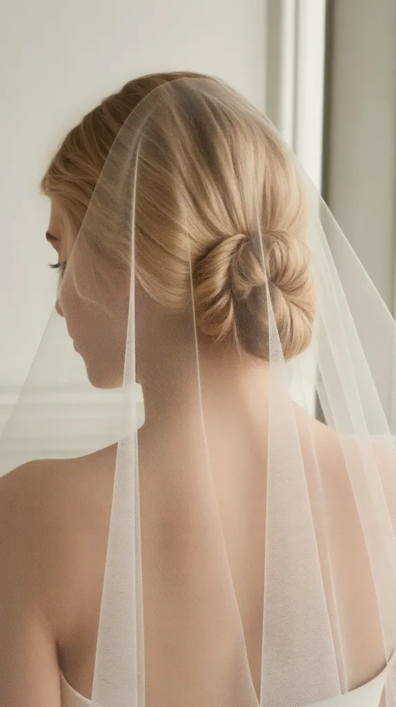 Chignon With Veil