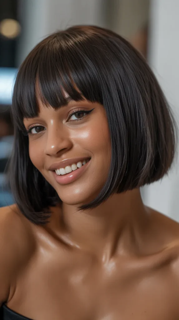 Bob with Bangs for Black Women