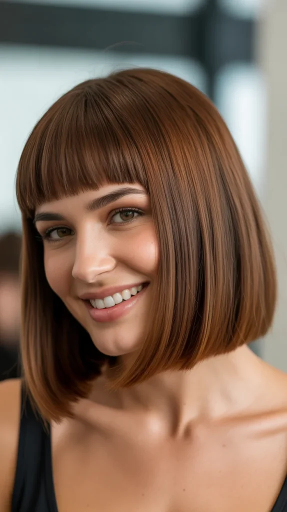  Bob with Bangs Straight Hair