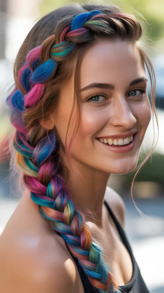 Colorful Fishtail Braid