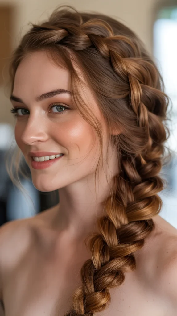 Side-Swept Fishtail Braid