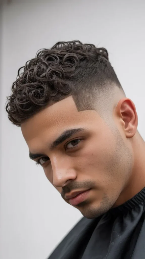 Short Curly Haircuts for Men Fade: The Low Fade Curls