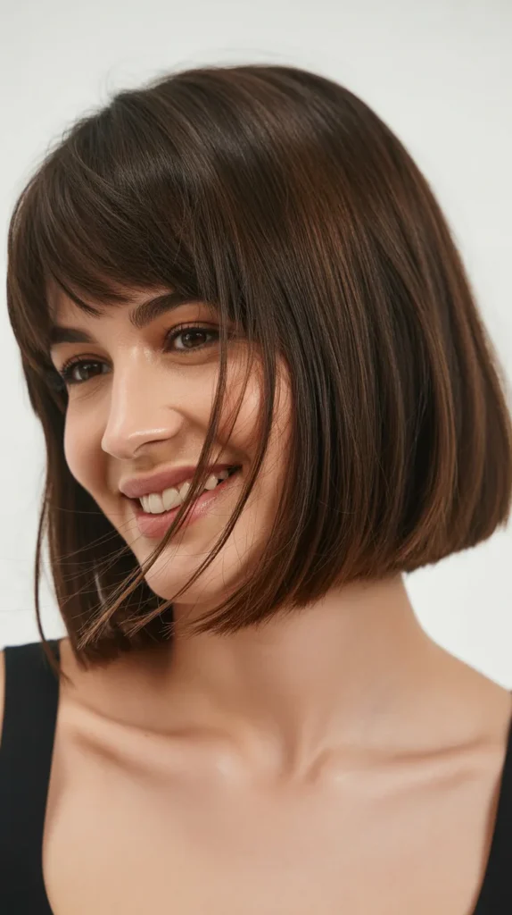 Bob with Feathered Bangs