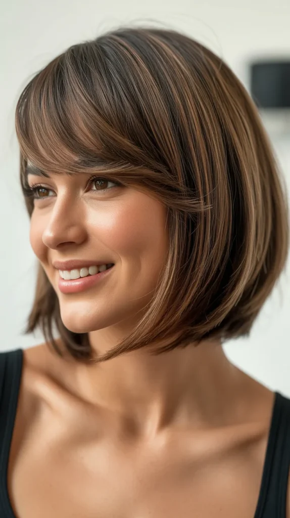 Layered Bob with Side Bangs