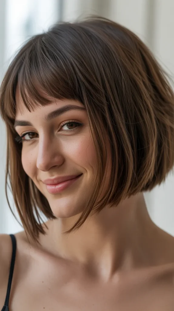 Asymmetrical Bob with Bangs