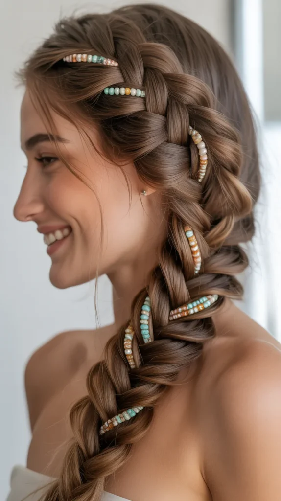Fishtail Braid with Beads