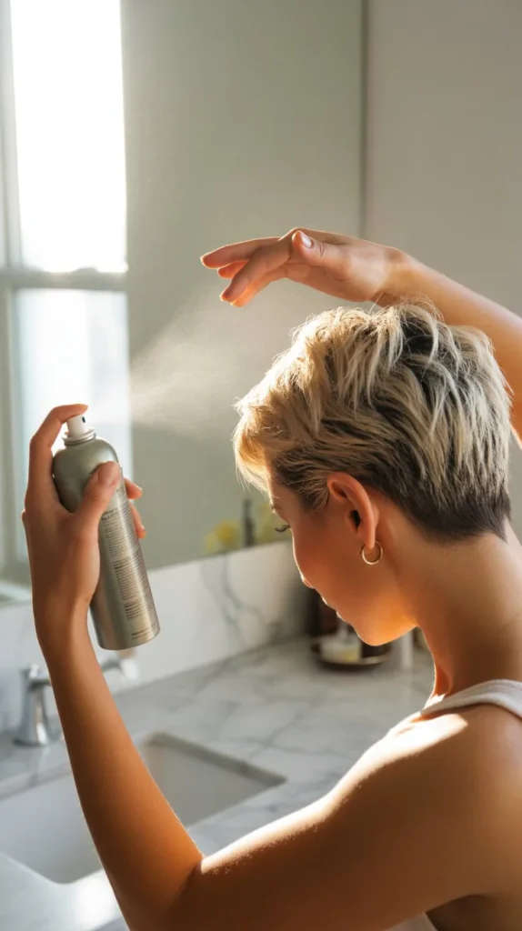 Applying Heat Protectant