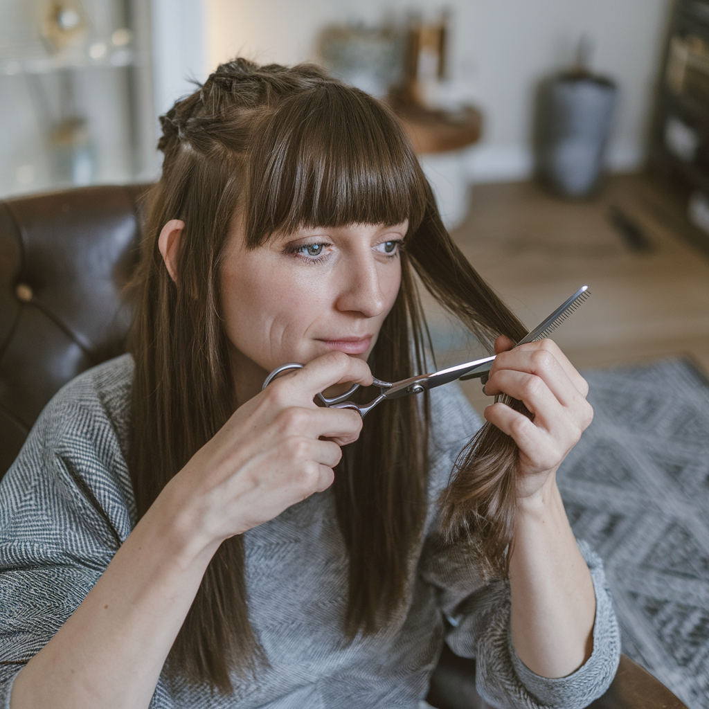 How to Cut Curtain Bangs at Home
