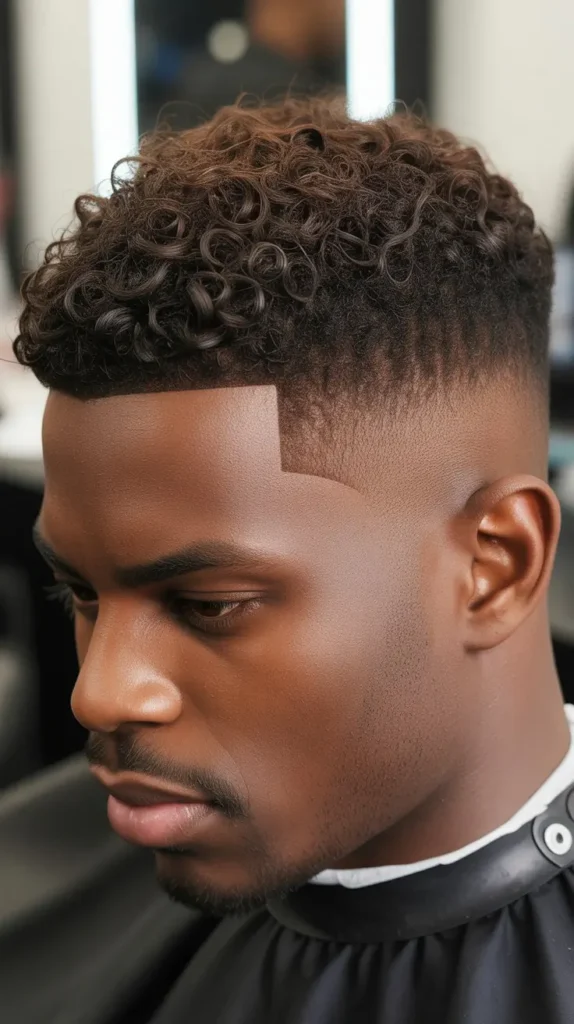 Curly Haircuts Men: The High and Tight