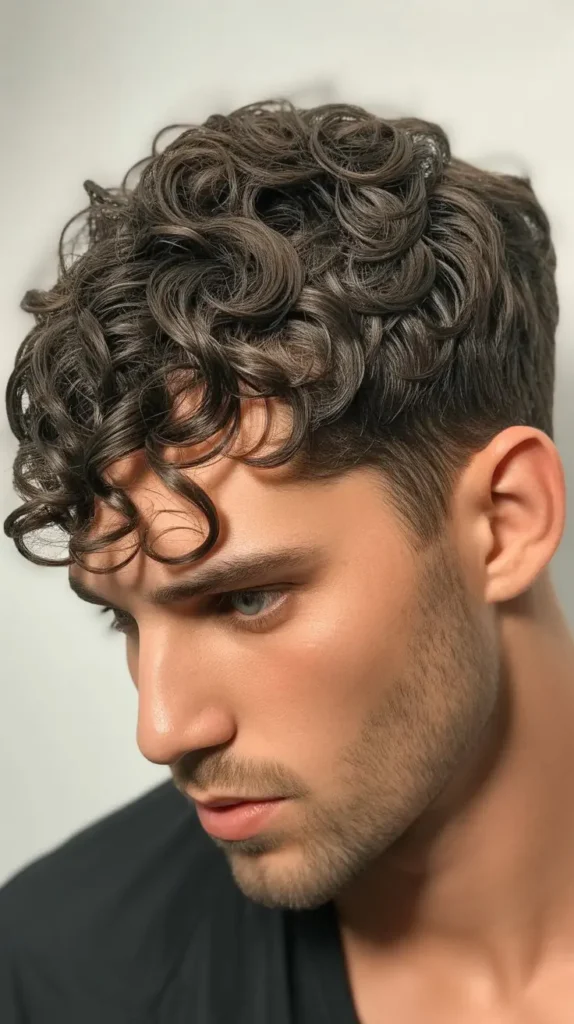 Short Layered Haircuts Men Curly: The Soft Layered Curls
