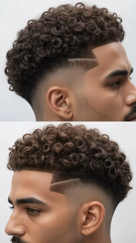 Tight Curls with Low Fade