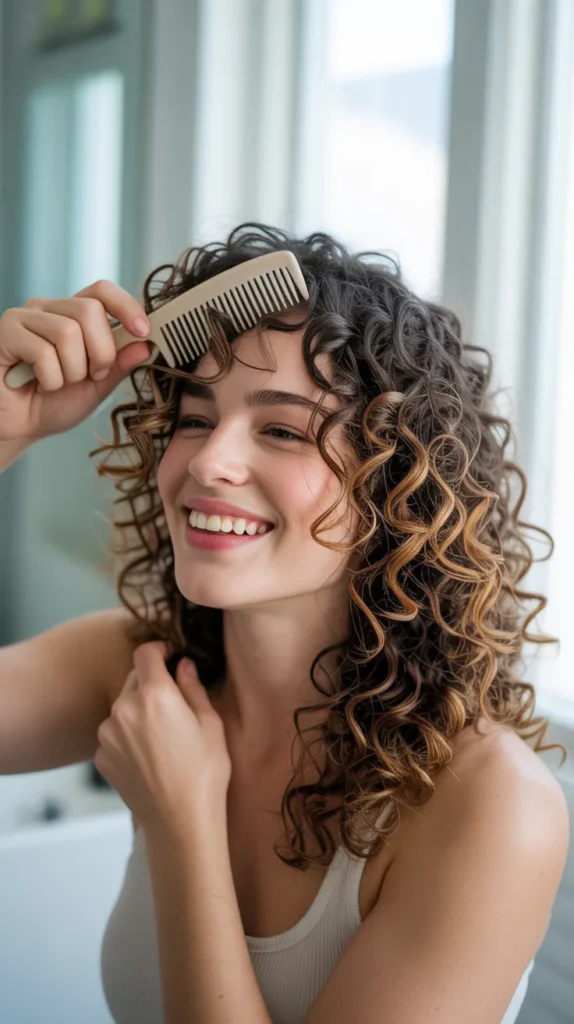 Using A Wide-tooth Comb