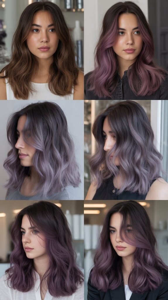  Smoky Lavender Hair Color Ideas for Dark Hair