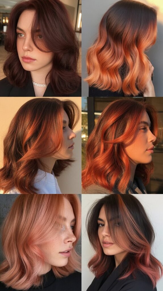  Radiant Sunset Hair Color Ideas for Dark Hair