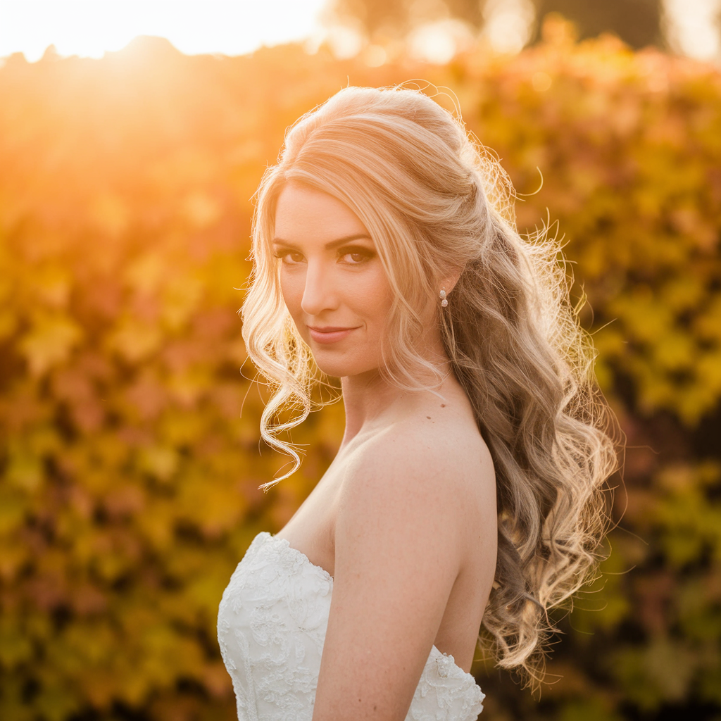 Modern Half-up Half-down Wedding Hairstyles