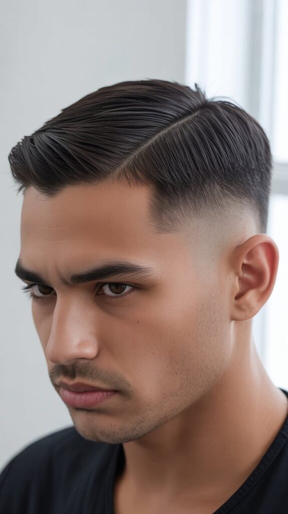 Short Hair Men's Haircuts with Side Part