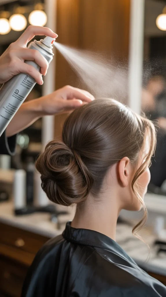 Finish with a Light Hold Hairspray