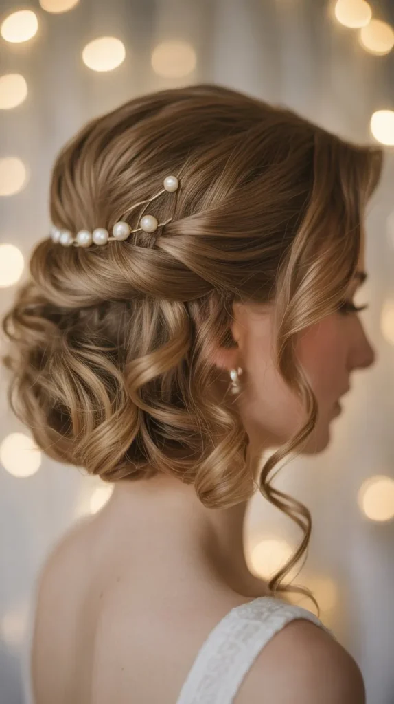 Half-up Half-down Wedding Hairstyles for Short Hair