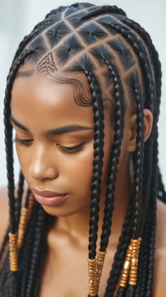  Versatile Fulani Knotless Braids with Twists
