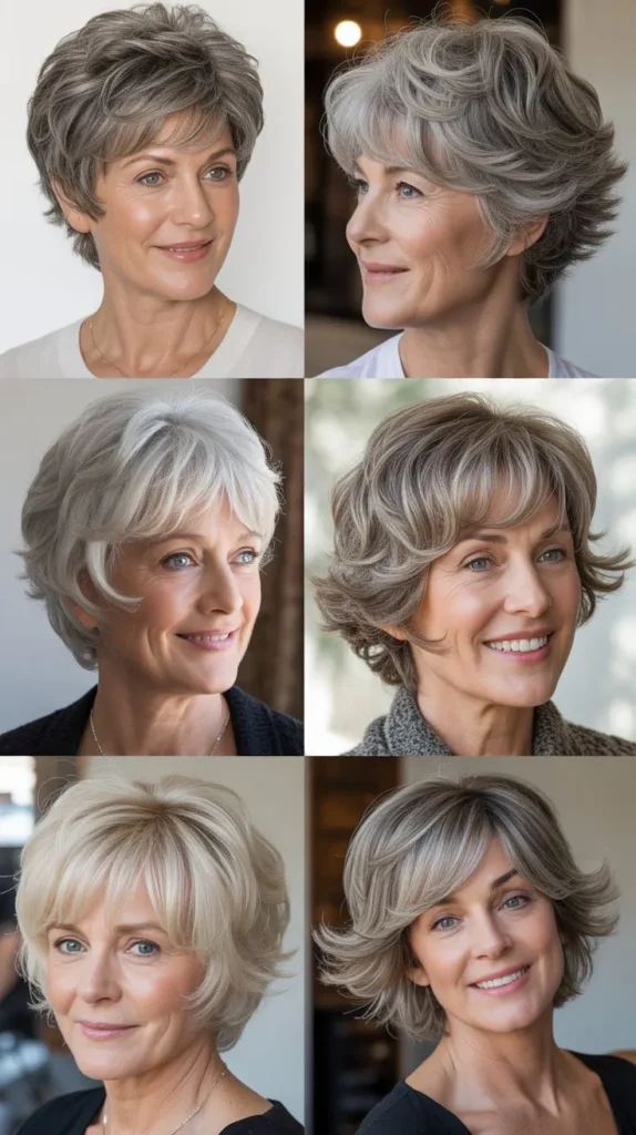 Short Tousled Hairstyles for Women Over 60