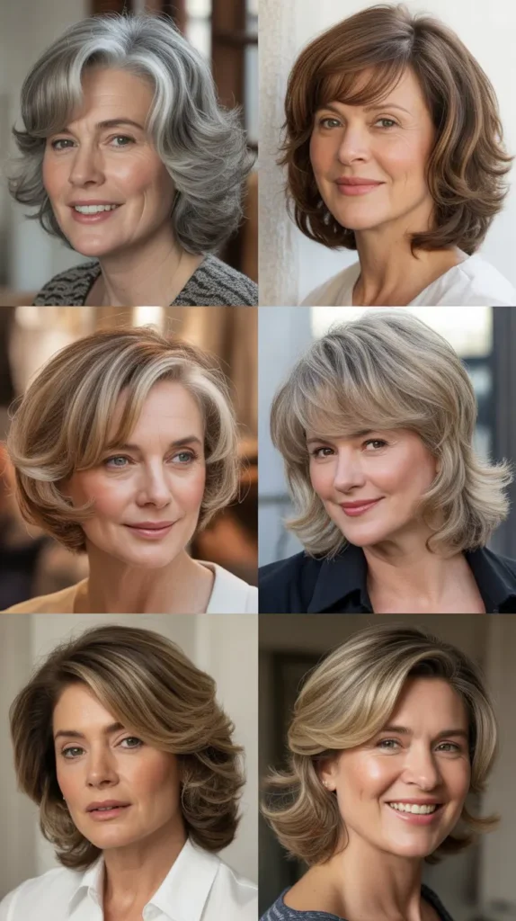 Elegant Curly Bob for Older Women with Short Hair