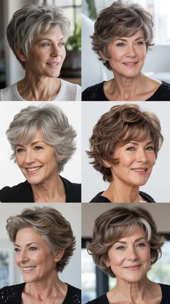 Short Messy Hairstyles for Women Over 60