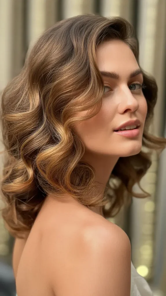 Loose Curls for Medium-Length Hair for a Special Occasion