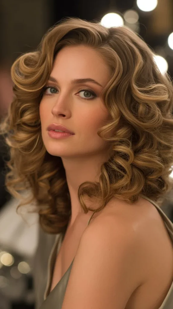 Loose Curls for Medium-Length Hair for a Girl's Night Out