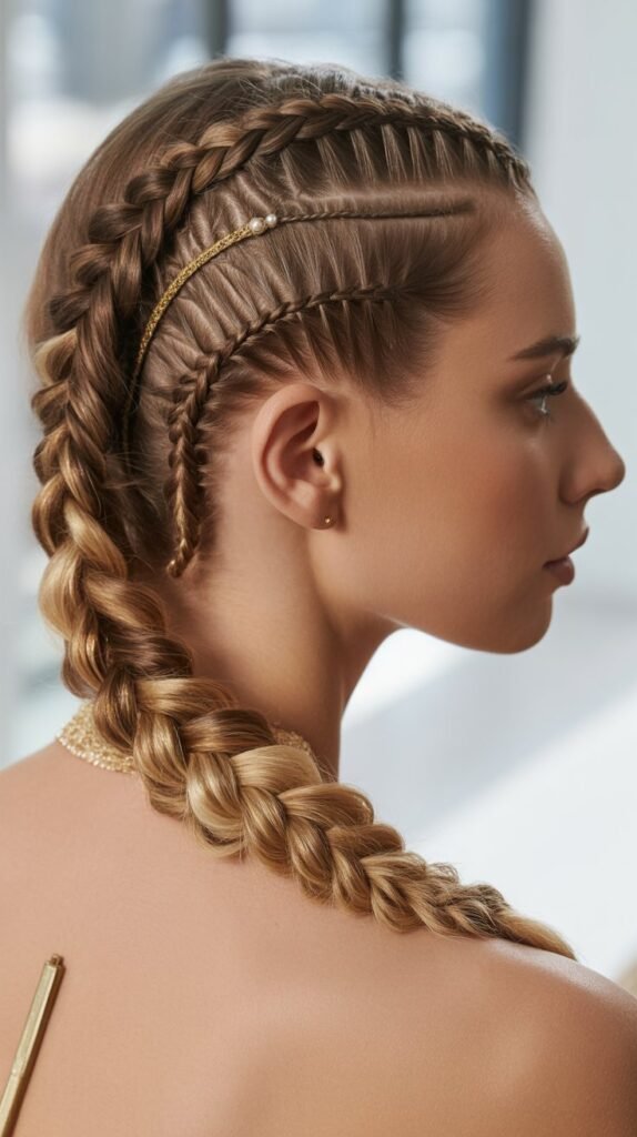 Intricate Side-Part Braids for a Showstopping Look
