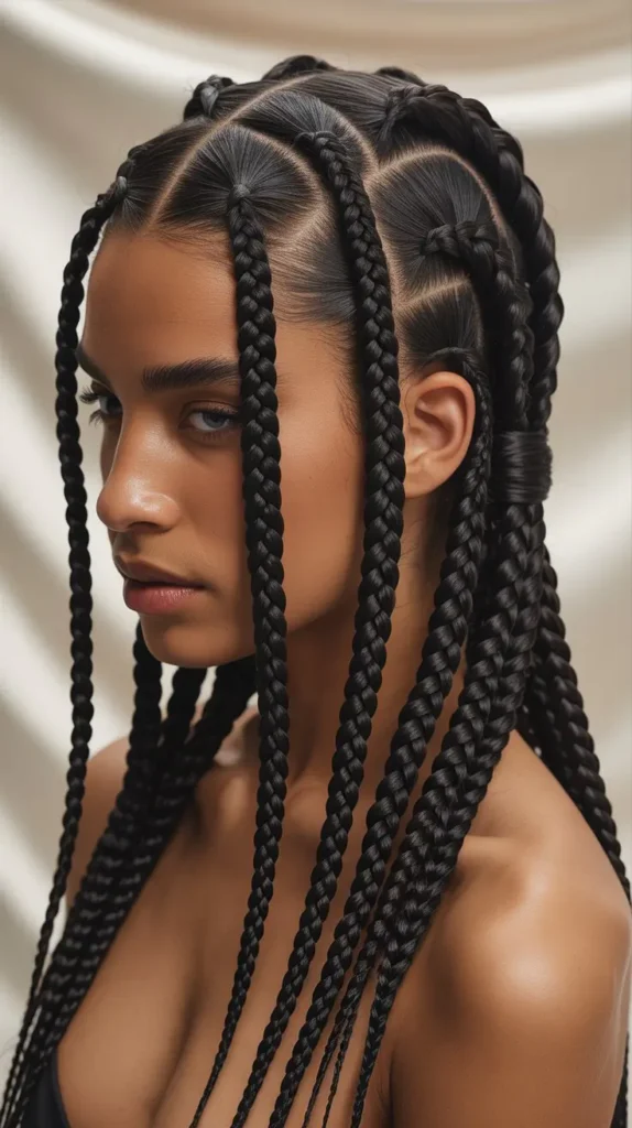 Stylish Short Side Part Knotless Braids for Every Occasion