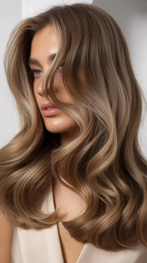 Summer-Ready Light Brown Hair Color Ideas for Brunettes with Ash Blonde Highlights