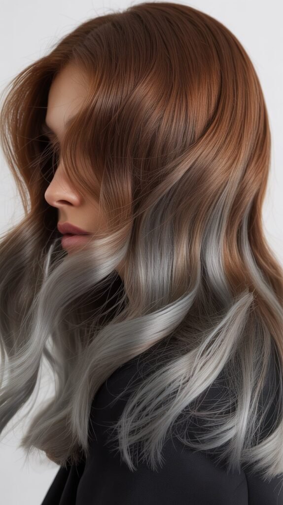  Silver and Gray Hair Color Ideas for Brown Hair