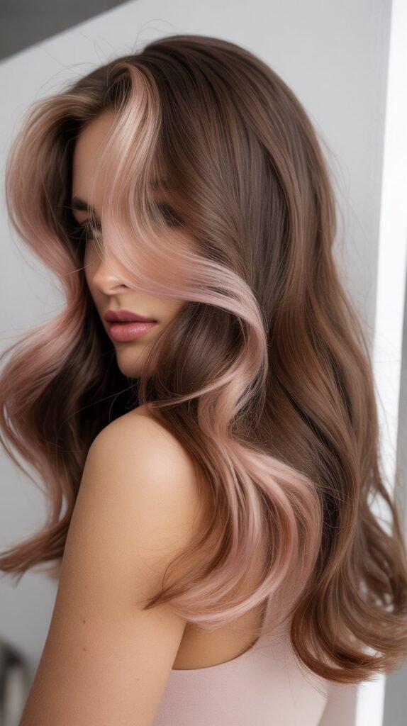  Soft Blush Hair Color Ideas for Brown Hair