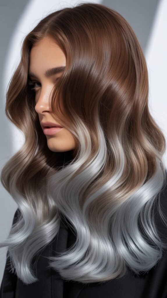  Silver Ombre Hair Color Ideas for Brown Hair