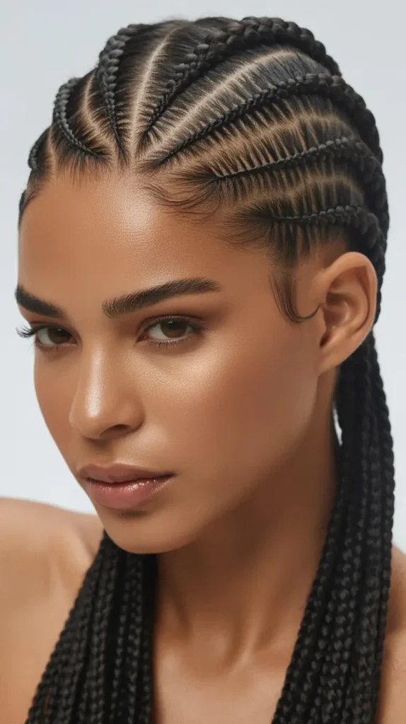 French Braid Cornrow Plaits for Black Women