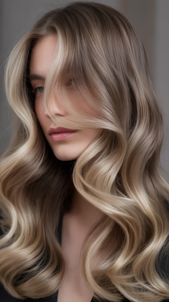 Elegant Light Ash Brown with Blonde Highlights