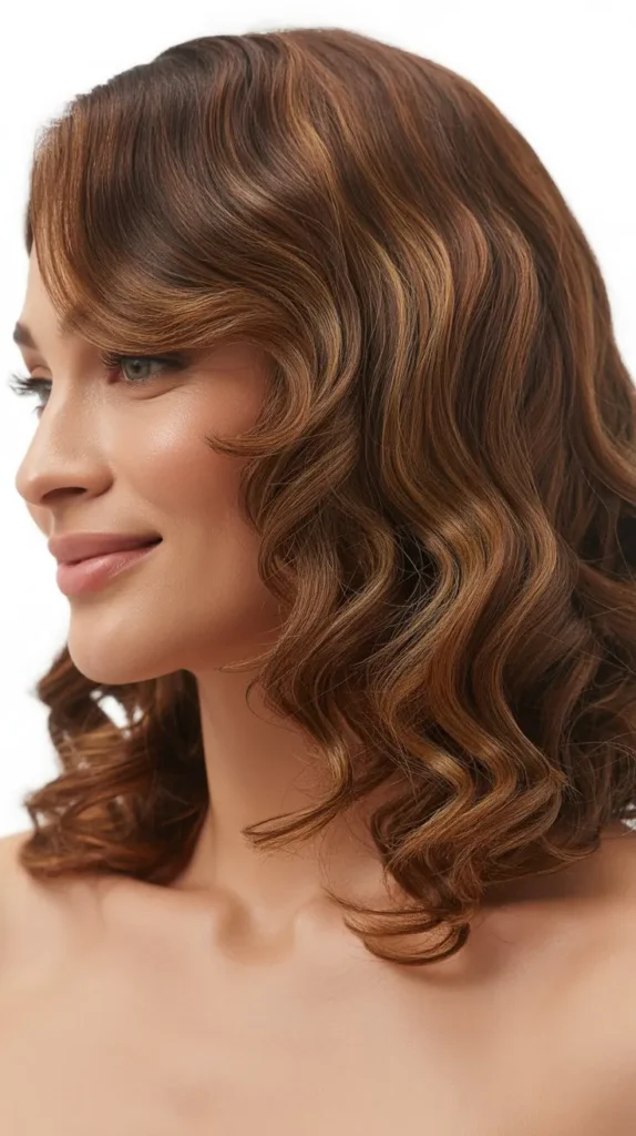 Side-Part Wig with Loose Curls