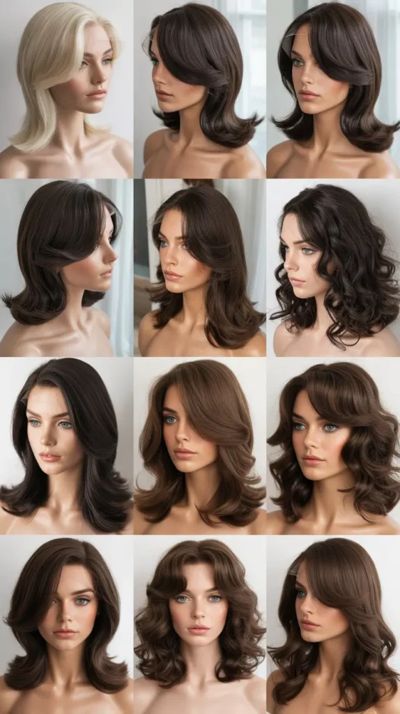 Side Part Hairstyles for Wigs