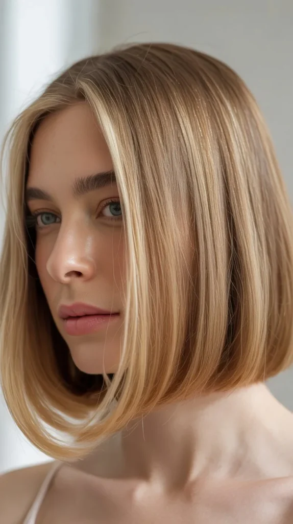 Sleek Medium Blonde Bob Hair Color Ideas