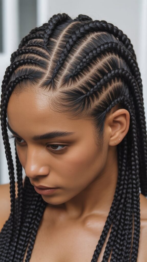 Fishtail Scalp Braids for Black Women